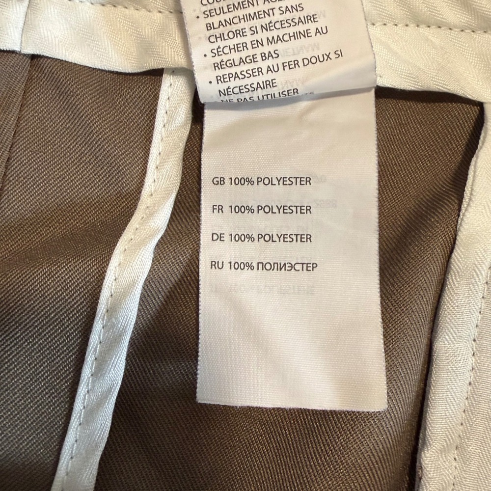 Oak Hill Dress Pants Mens 44x30 Brown Pleated Front Trousers DXL - Picture 3 of 7